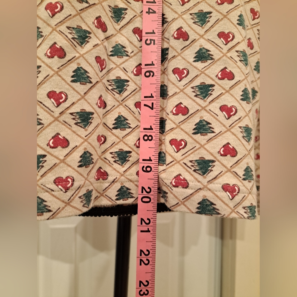 Karen Scott Christmas Turtle Neck - Xmas Trees and Hearts - Sz XL - USED - Picture 6 of 9